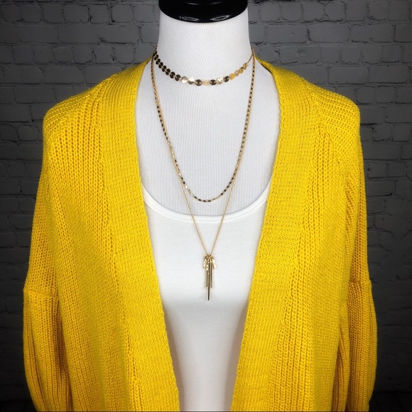 Last One Ginger Solid Knit Cardigan Sweater - Picture 6 of 7